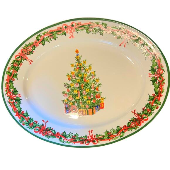 CHRISTOPHER RADKO Traditions Holiday Celebrations Dinner Plate Christmas Tree - Picture 1 of 5